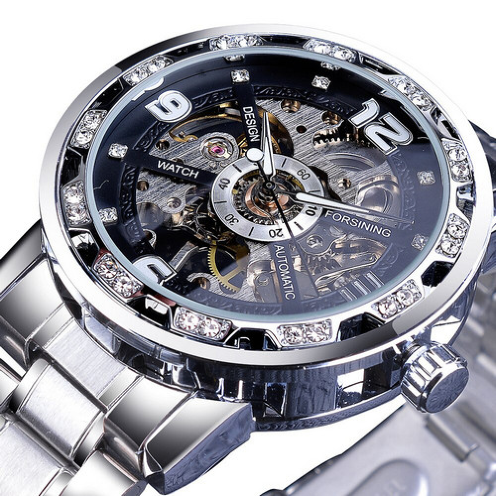 Forsining 8209 Silver-Black