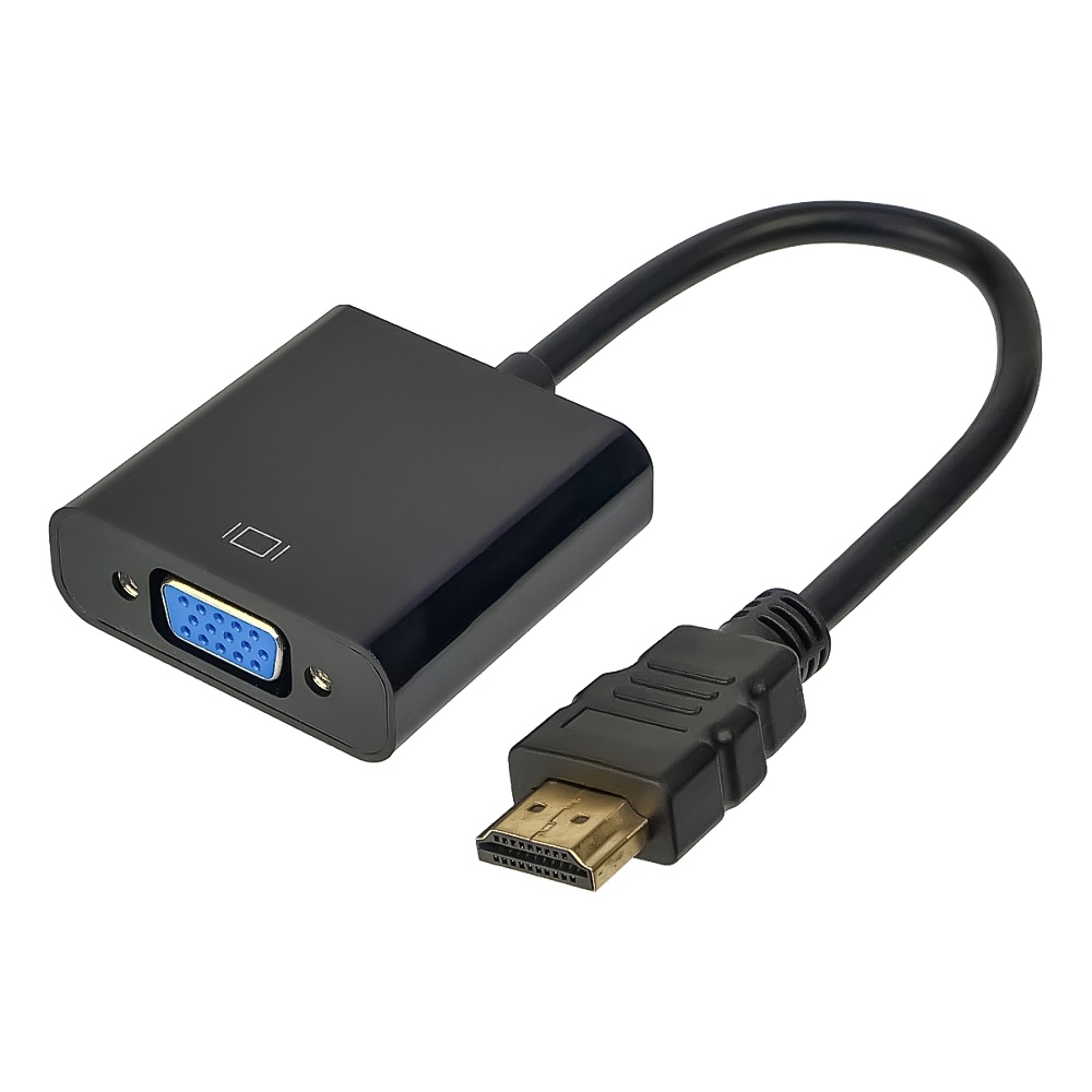Переходник HDMI to VGA (F) черный