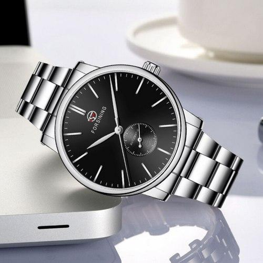 Forsining 8214 Silver-Black