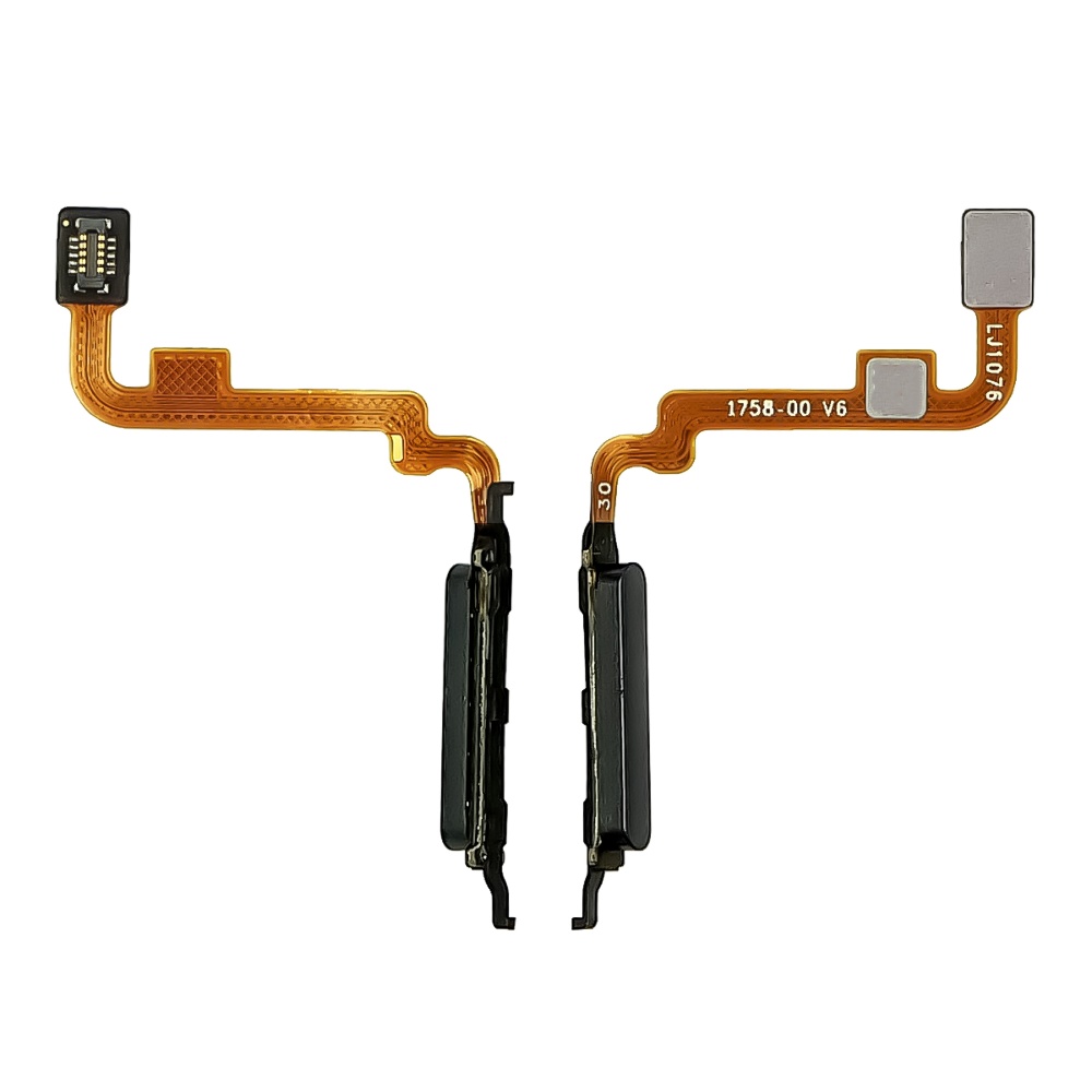 Шлейф для Xiaomi Redmi Note 10 с черным сканером отпечатка пальца