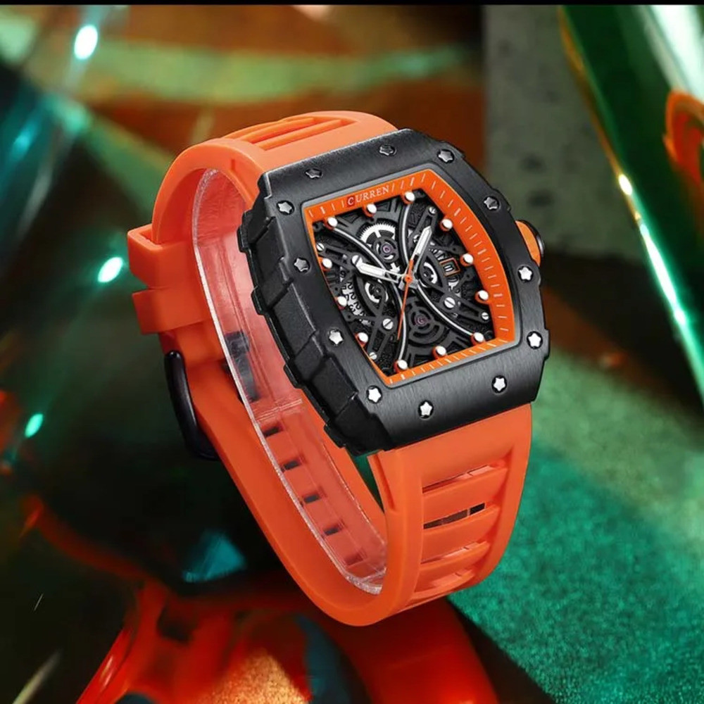Curren 8438 Black-Orange