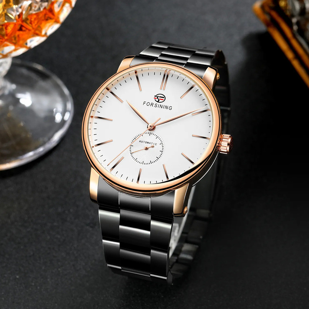 Forsining 8214 Rose Gold-White