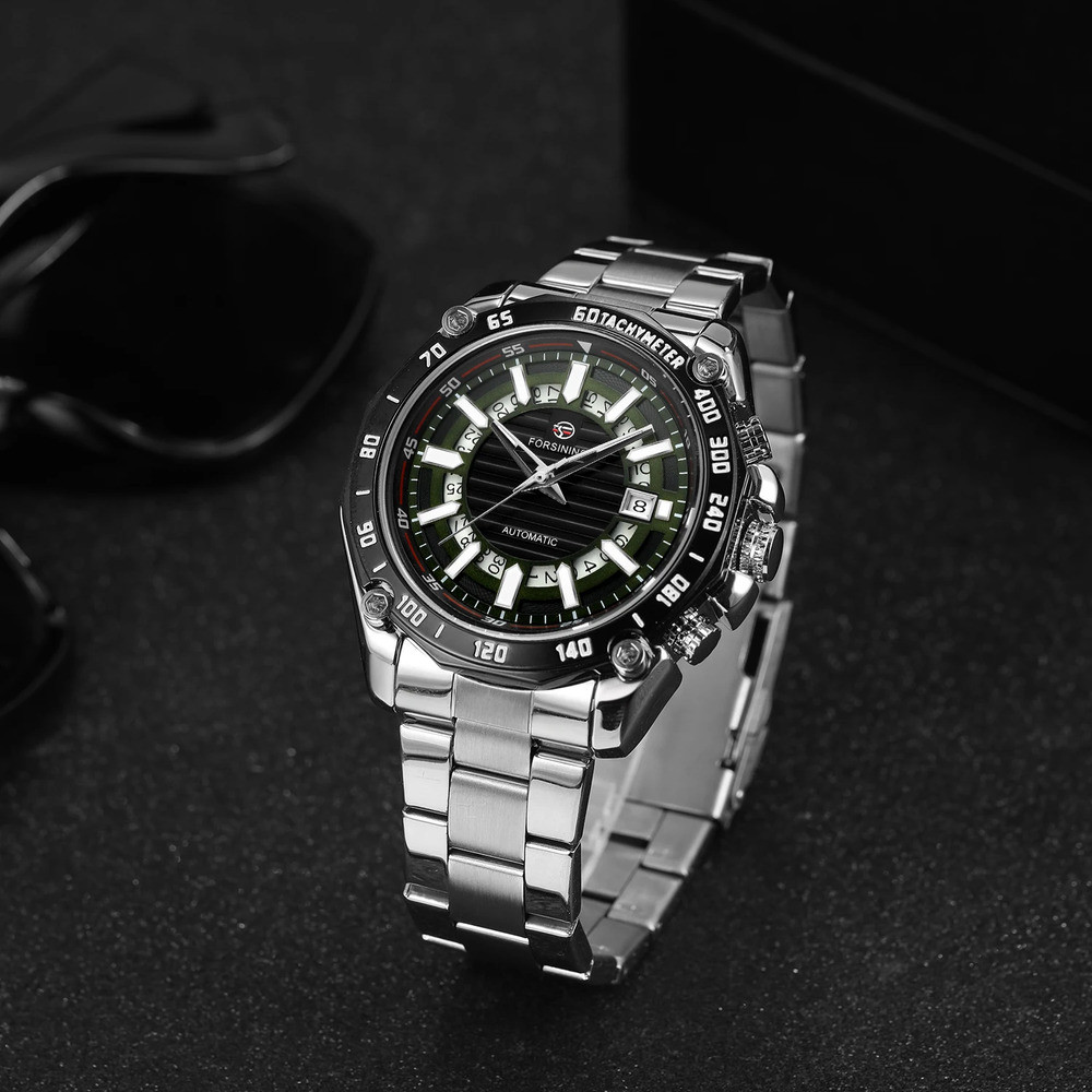 Forsining 8279 Silver-Black
