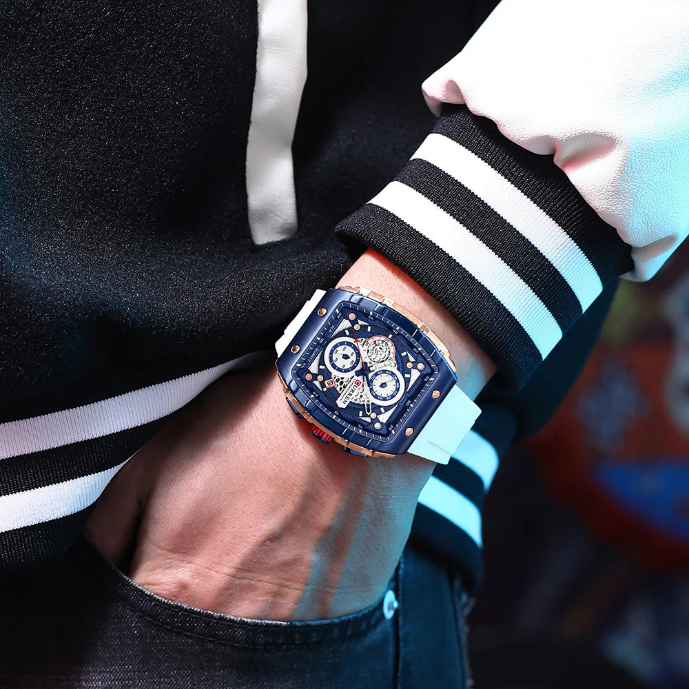 Curren 8442 Blue-Gold-White
