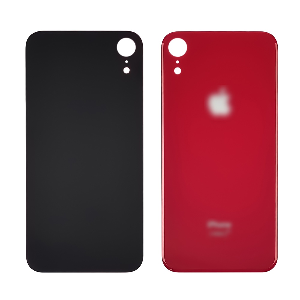 Заднее стекло корпуса для Apple iPhone XR Red (красное) (Big hole)