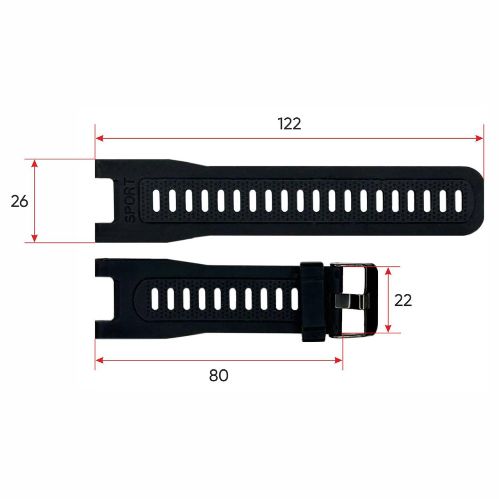 Ремінець для смарт годинника G18 Black