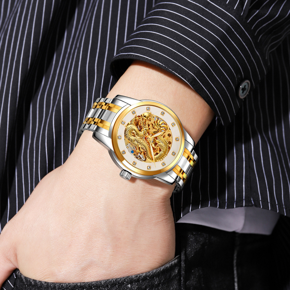 Skmei 9310TGDSI Silver-Gold-Silver