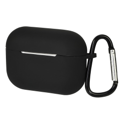 Чехол силиконовый с карабином для Apple AirPods 3 цвет  01 черный
