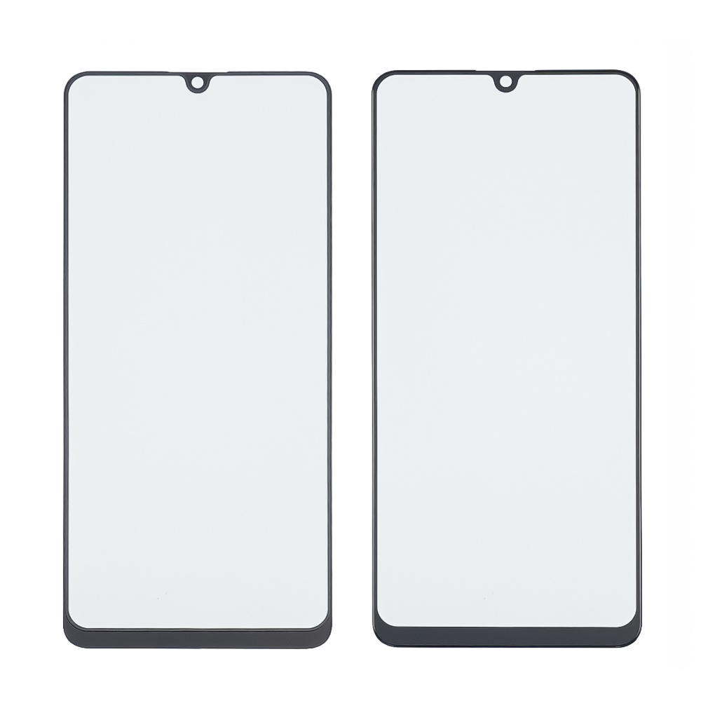 Стекло тачскрина с OCA плёнкой для Samsung A325 Galaxy A32 чёрное с олеофобным покрытием, закалённое