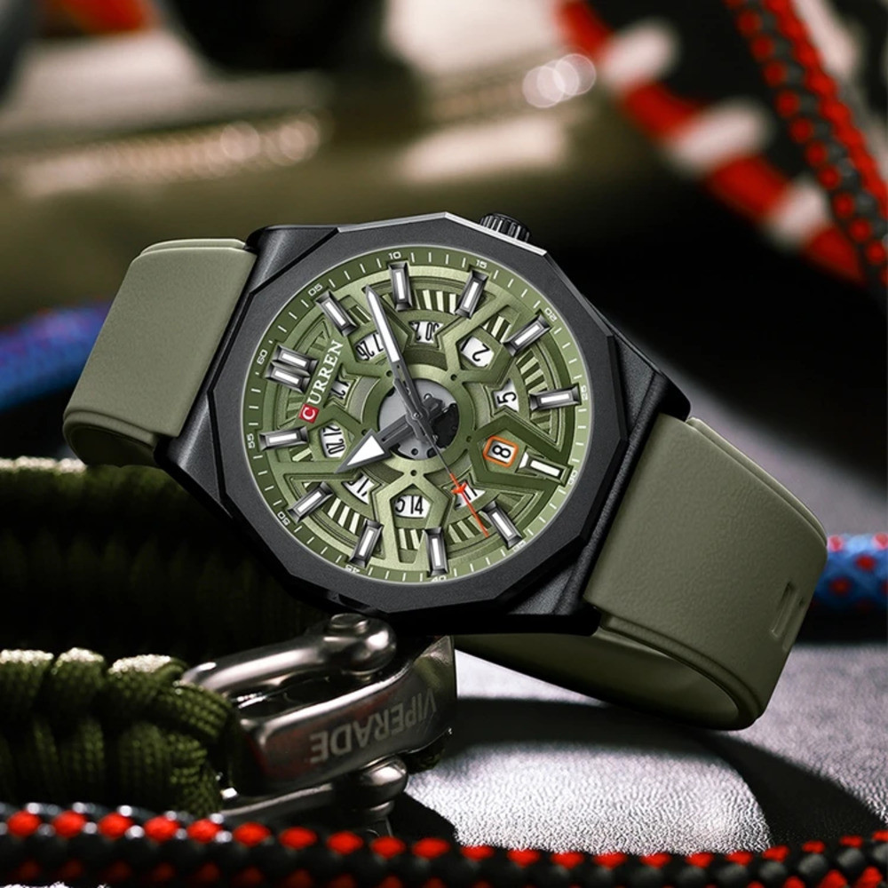 Curren 8437 Black-Green