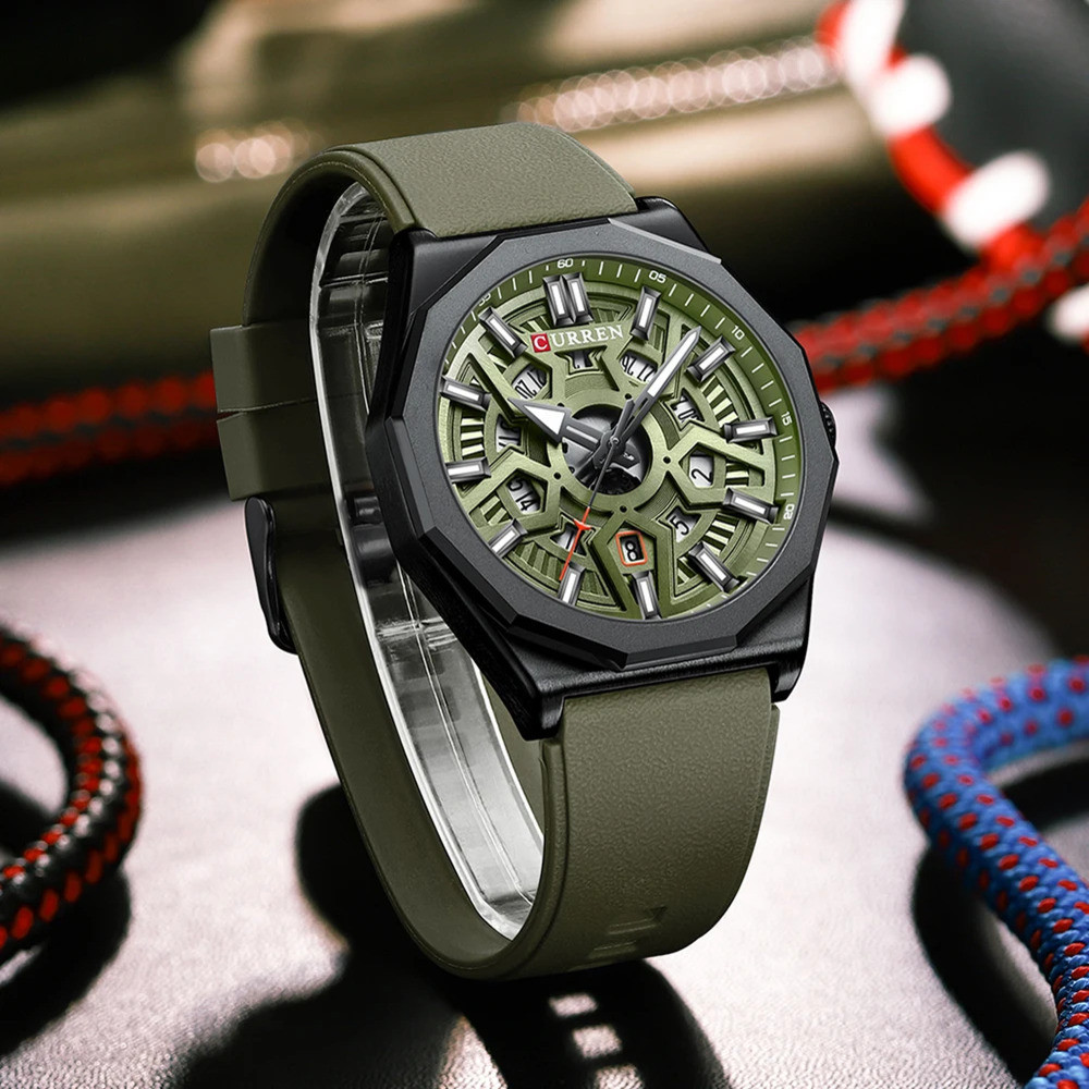 Curren 8437 Black-Green