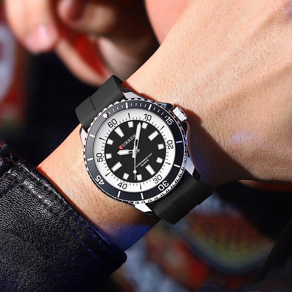Curren 8448 Silver-Black