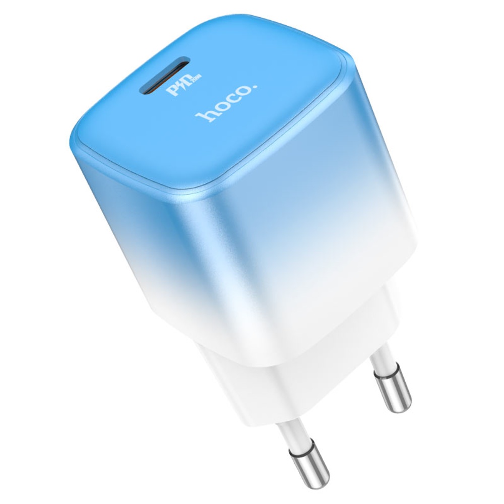 Сетевое зарядное устройство Hoco C101A Type-C PD 20W синее