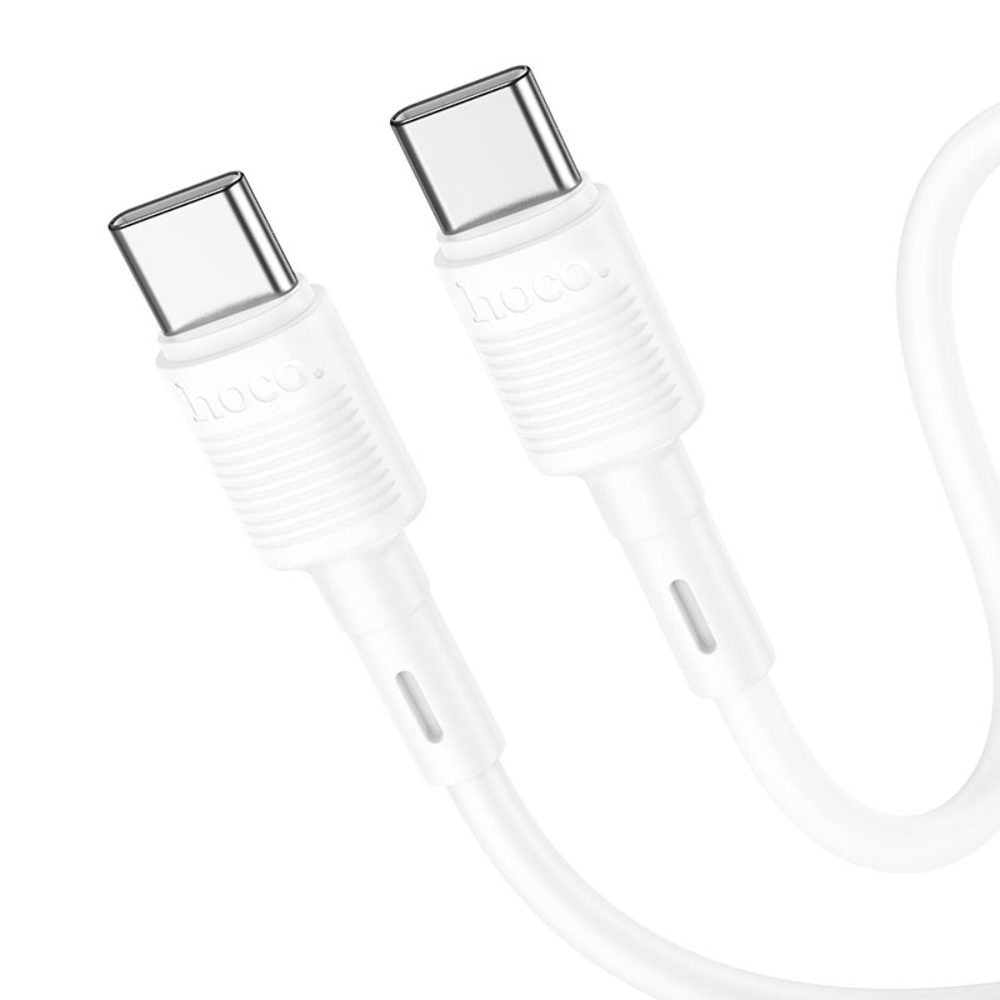 Кабель Hoco X83 Type-C to Type-C PD 60W 1m white