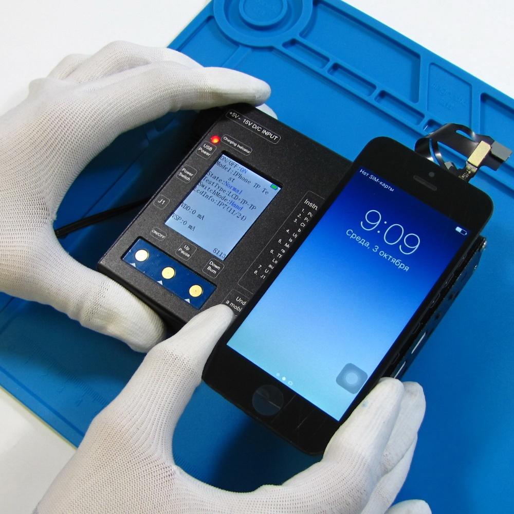 Дисплей для Apple iPhone 5S с чёрным тачскрином HC