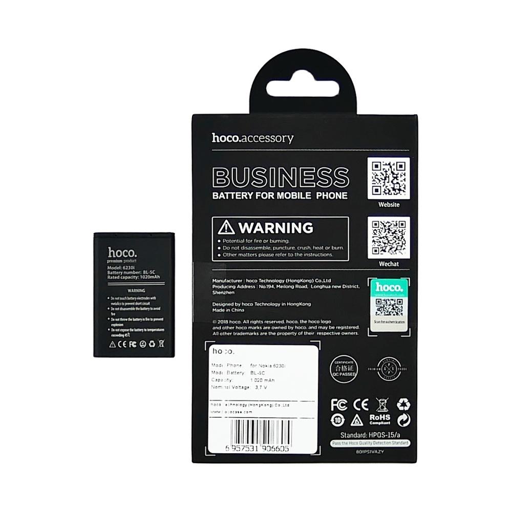 Аккумулятор Hoco BL-5C для Nokia 2300/ 3100/ 5030/ 6230/ 6230i/ 6600/ 6630/ C1-00/ C2-00/ E50/ N70/ N71/ N72/ X2-01