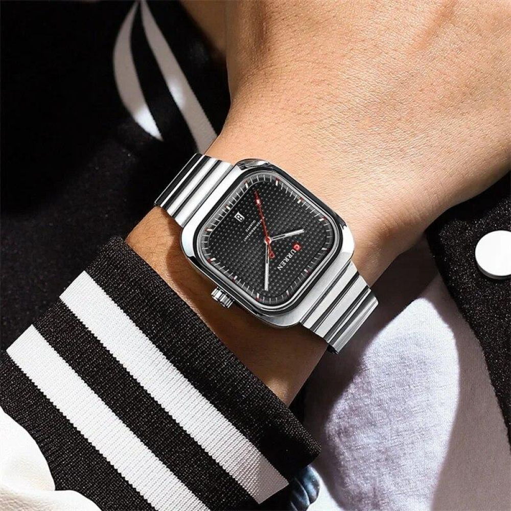 Curren 8460 Silver-Black