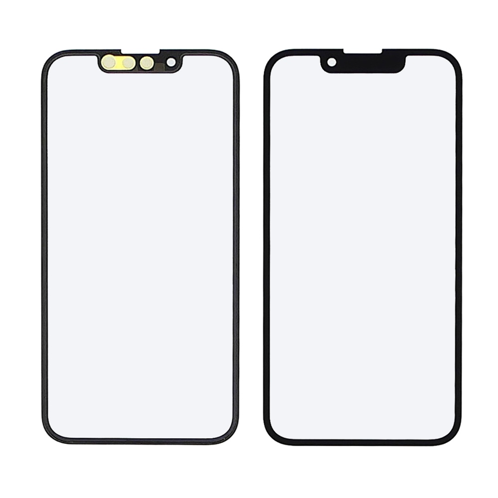 Стекло тачскрина с OCA плёнкой для Apple iPhone 13 чёрное с олеофобным покрытием, закалённое