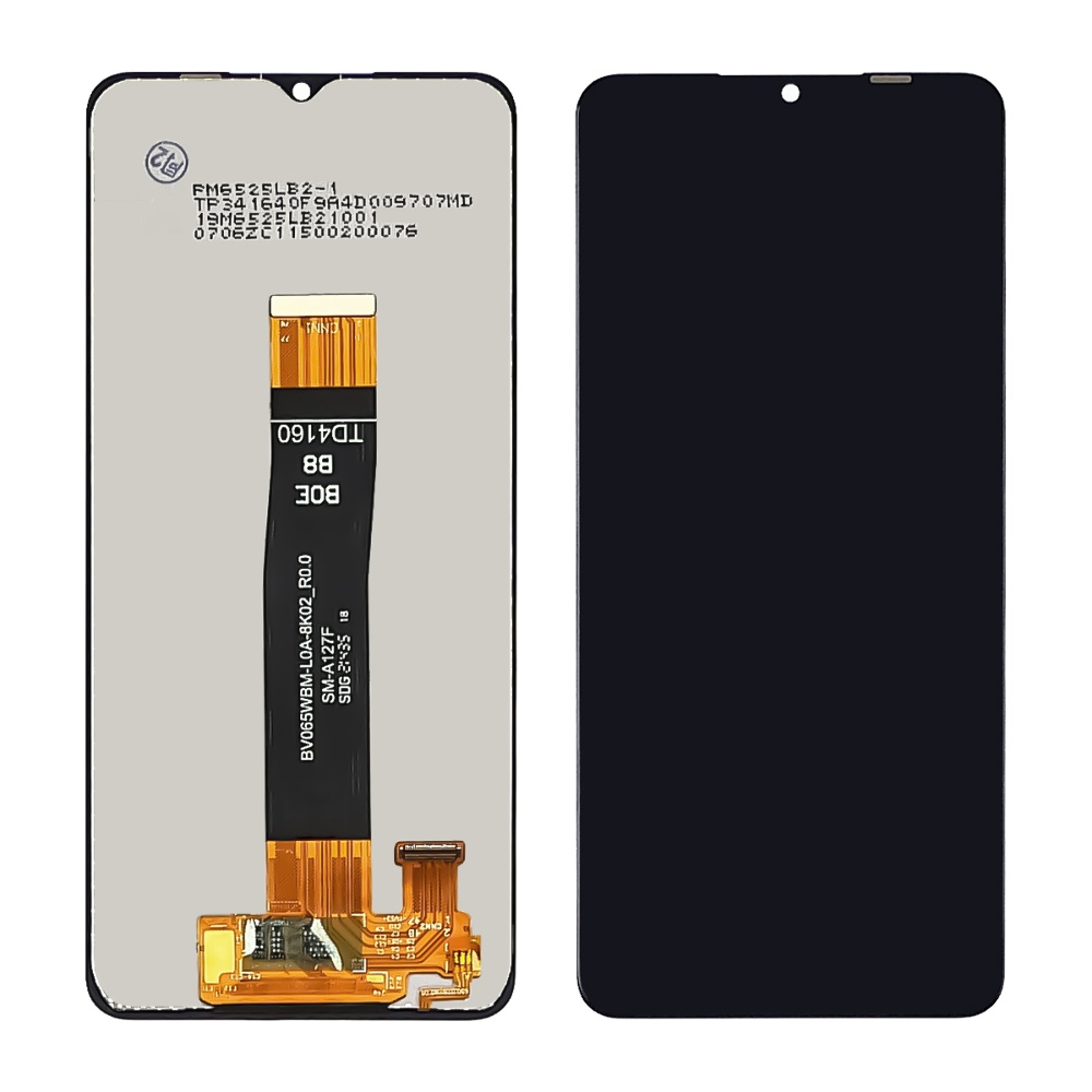 Дисплей для Samsung A127F Galaxy A12S (2021) (BOE B8 black flex) с чёрным тачскрином