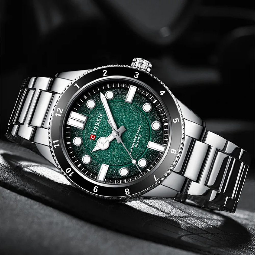 Curren 8450 Silver-Green