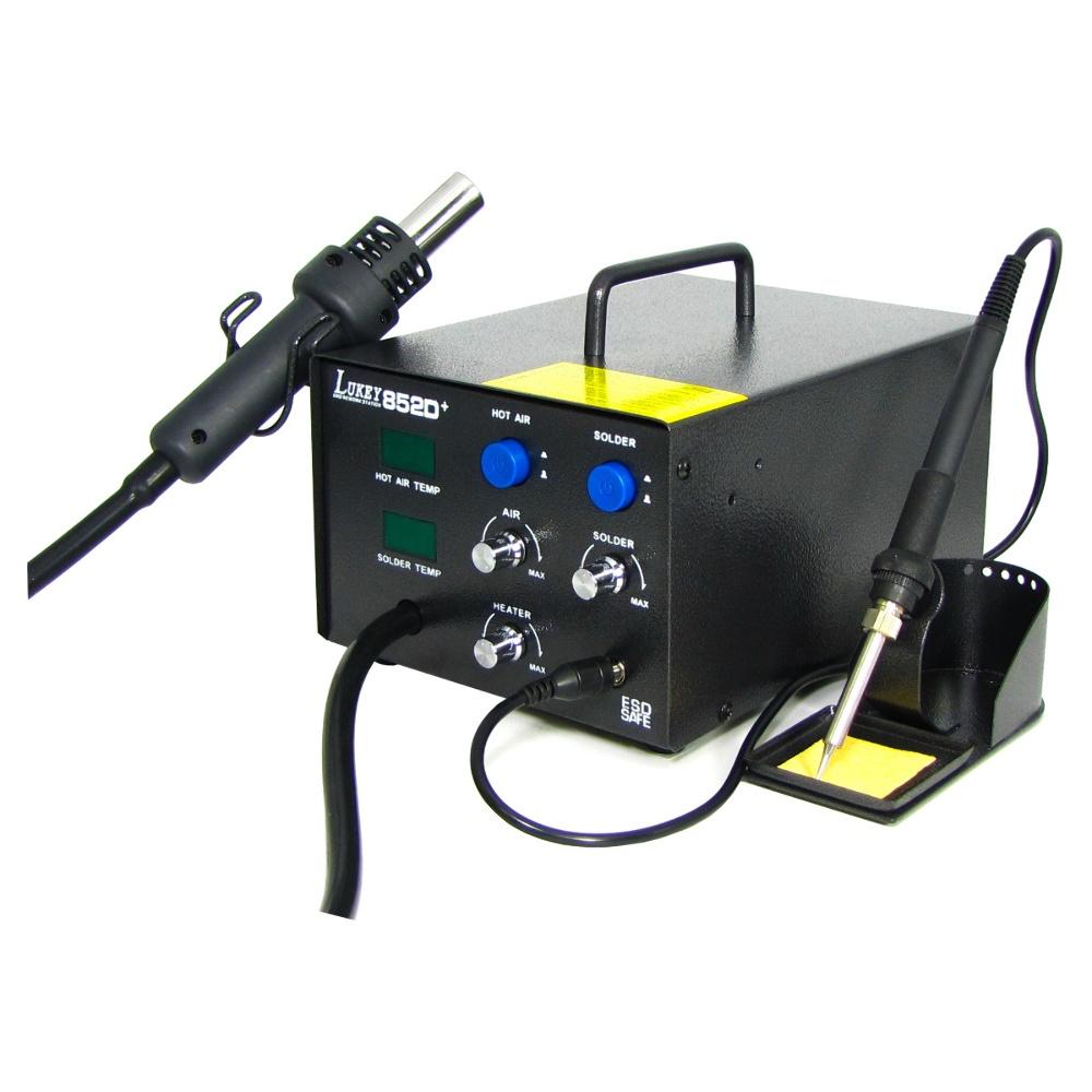 Паяльная станция Lukey 852D+ компрессорная, фен, паяльник