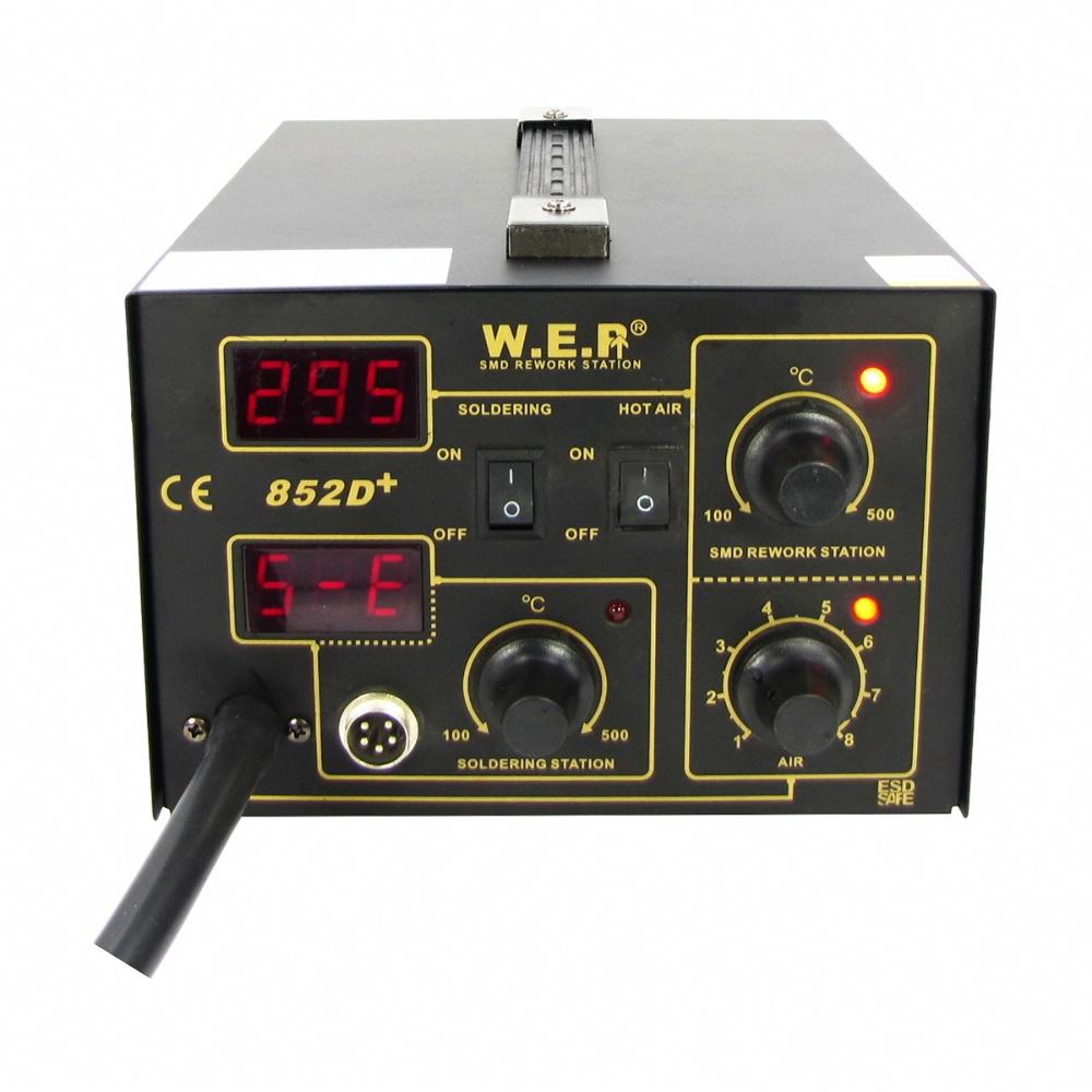 Паяльная станция WEP 852D+ компрессорная, фен, паяльник