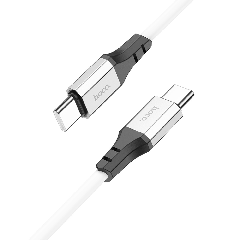 Кабель Hoco X86 Type-C to Type-C PD 60W 1m white