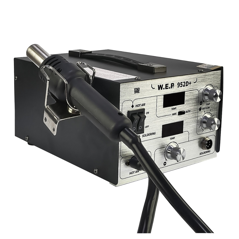 Паяльная станция WEP 952D+ компрессорная, фен, паяльник