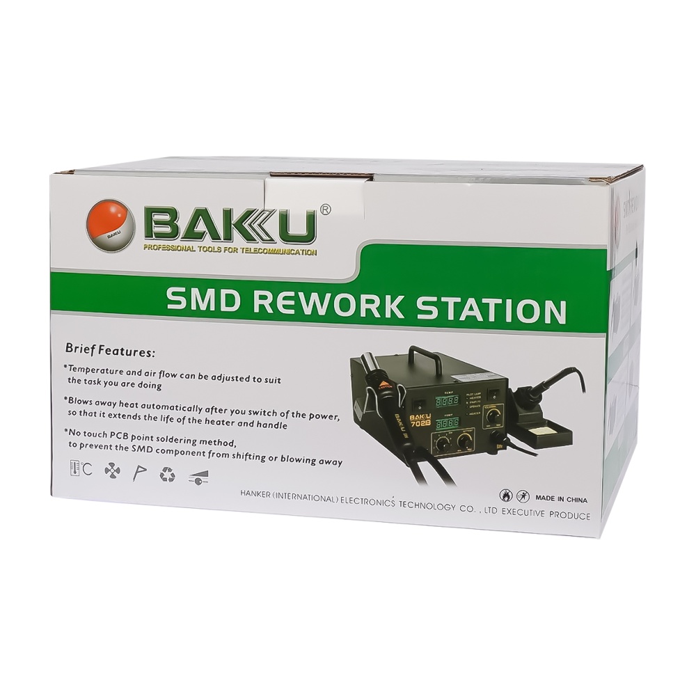 Паяльная станция Baku BK852D+ компрессорная, фен, паяльник, цифровая индикация