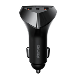 Автомобильное зарядное устройство Remax RCC-323 2 USB/ Type-C QC PD 49.5W черное