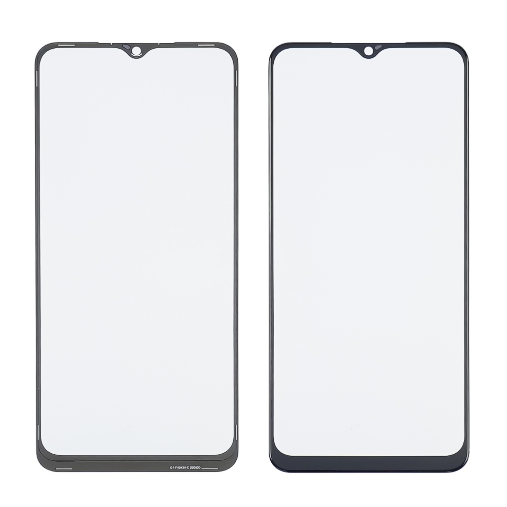 Стекло тачскрина с OCA плёнкой для Samsung A045 Galaxy A04 чёрное с олеофобным покрытием, закалённое