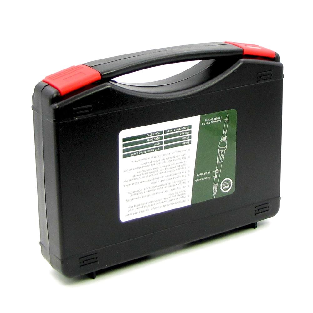 Паяльный набор в кейсе WEP 947-III (паяльник с выключателем 60W, рег. t 200-450 гр C, жала 900M 6шт, инструменты и расходники)