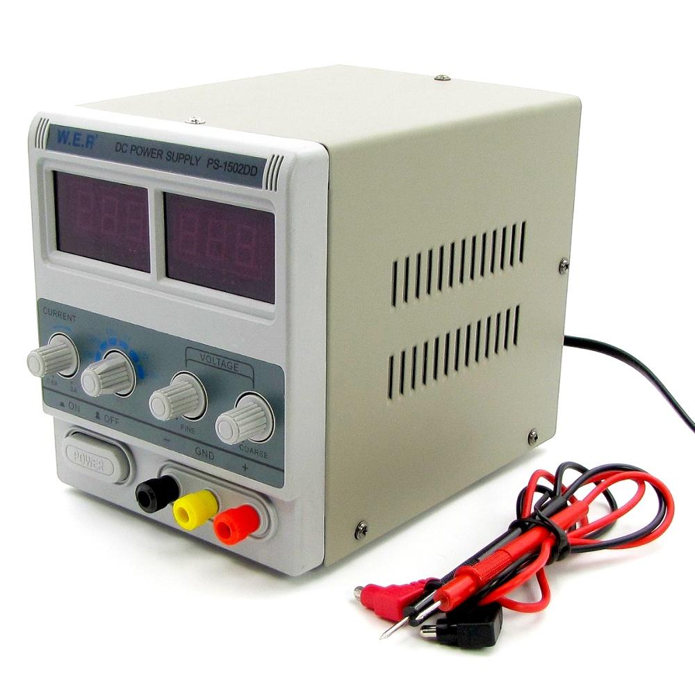 Блок питания лабораторный WEP PS-1502DD 15V, 2A, автовосстановление после КЗ