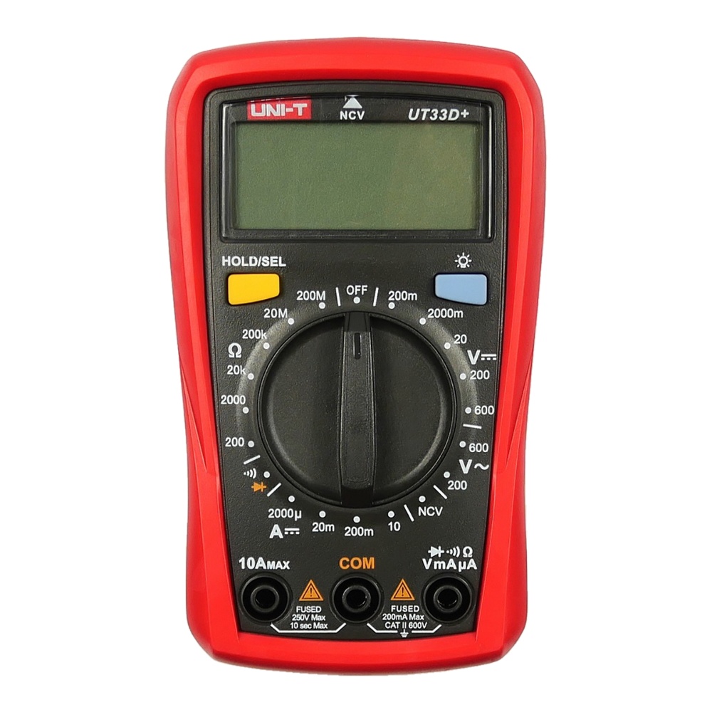 Мультиметр цифровой UNI-T UT33D+ с подсветкой (ток до 10А)