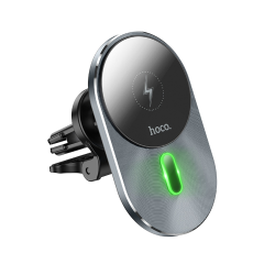 Автодержатель Hoco CA91 магнитный с беспроводной зарядкой 15W gray