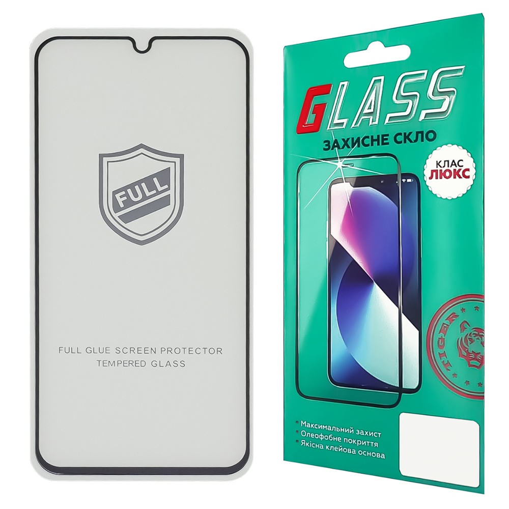 Защитное стекло для Samsung A346 A34 Full Glue (0.25 мм, 2.5D, чёрное) Люкс
