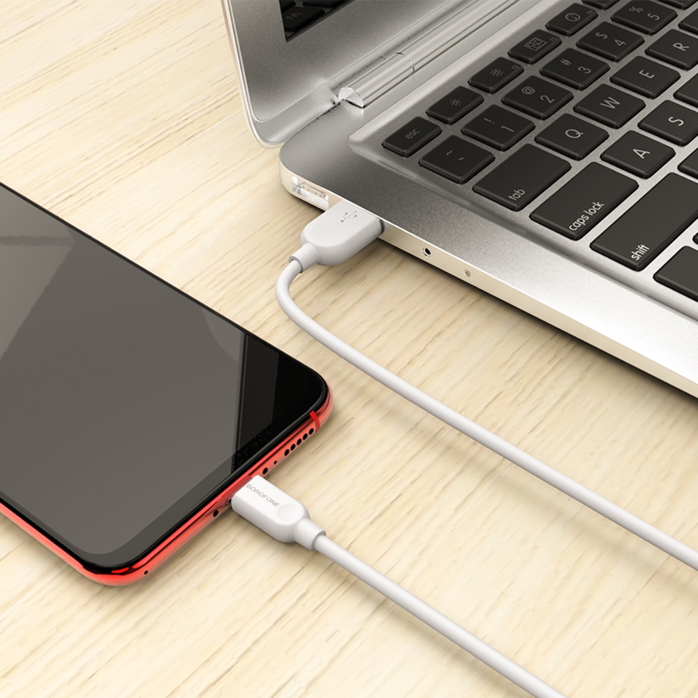 Кабель Borofone BX14 USB to MicroUSB 2m white