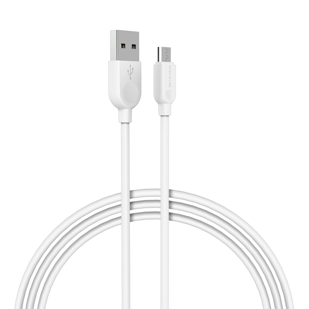 Кабель Borofone BX14 USB to MicroUSB 2m white