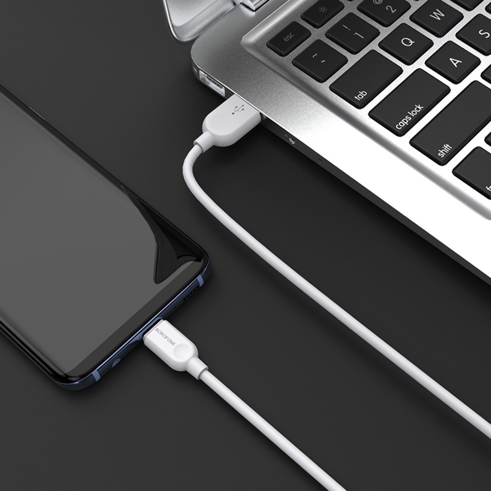 Кабель Borofone BX14 USB to Type-C 2m white