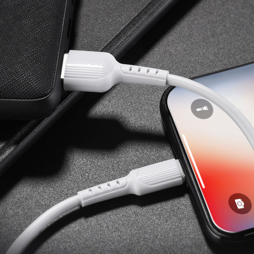 Кабель Borofone BX16 USB to Lightning 1m white