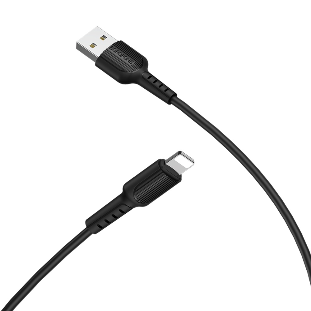 Кабель Borofone BX16 USB to Lightning 1m black