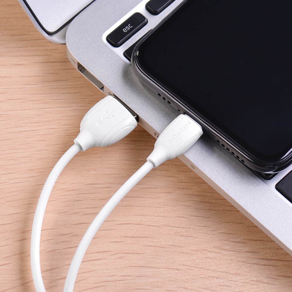 Кабель Borofone BX19 USB to Lightning 1m white