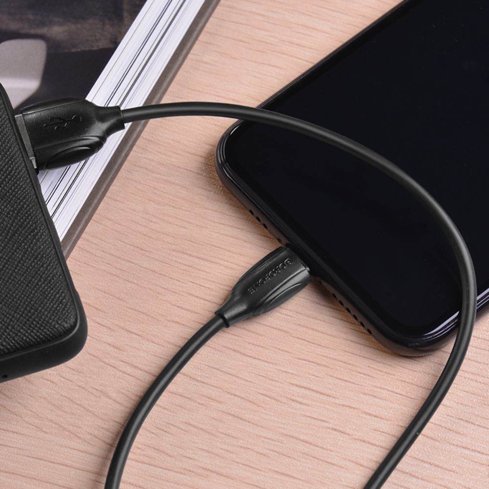 Кабель Borofone BX19 USB to Lightning 1m black