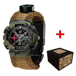 Годинник наручний Patriot 005AGSU ЗСУ Паракордовий ремінець Khaki + Коробка