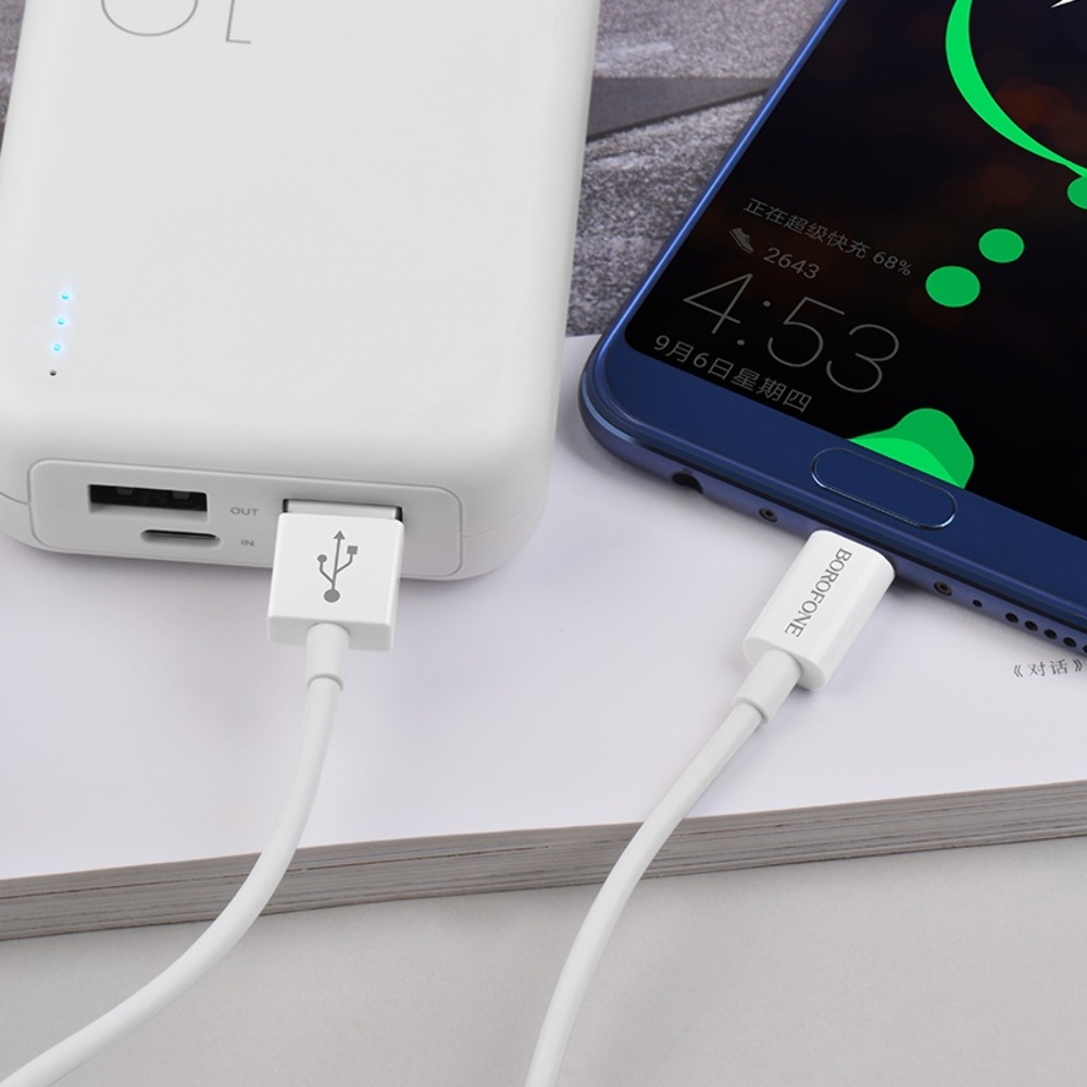 Кабель Borofone BX22 USB to Type-C 1m white