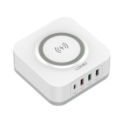 Беспроводное зарядное устройство Ldnio AW004 3 USB/ Type-C QC PD 32W белое