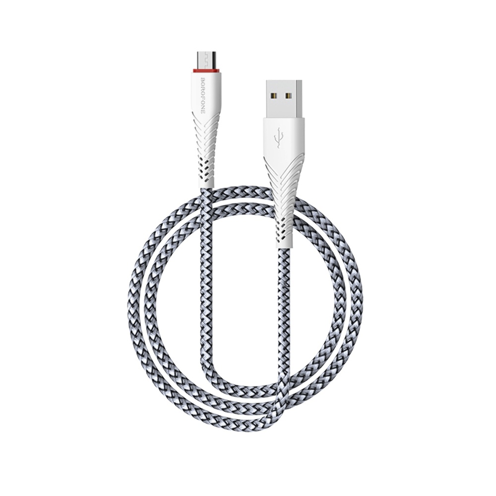 Кабель Borofone BX25 USB to MicroUSB 1m white