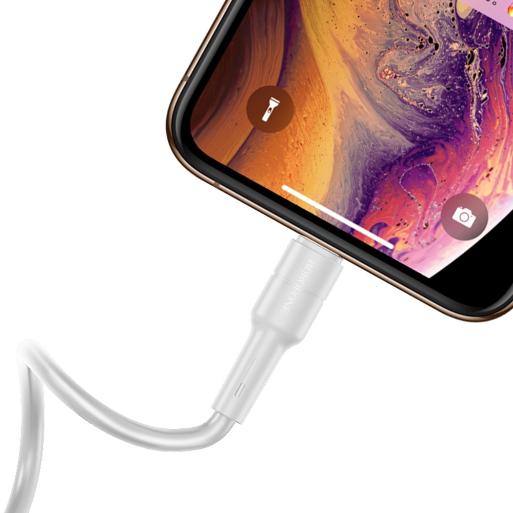 Кабель Borofone BX30 USB to Lightning 1m white