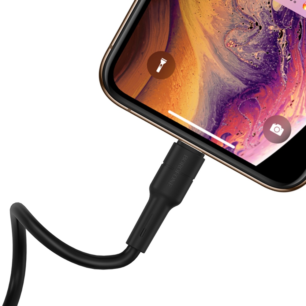 Кабель Borofone BX30 USB to Lightning 1m black