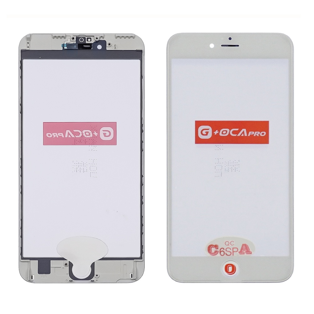 Стекло тачскрина с OCA плёнкой для Apple iPhone 6s Plus белое с рамкой G+OCA Pro
